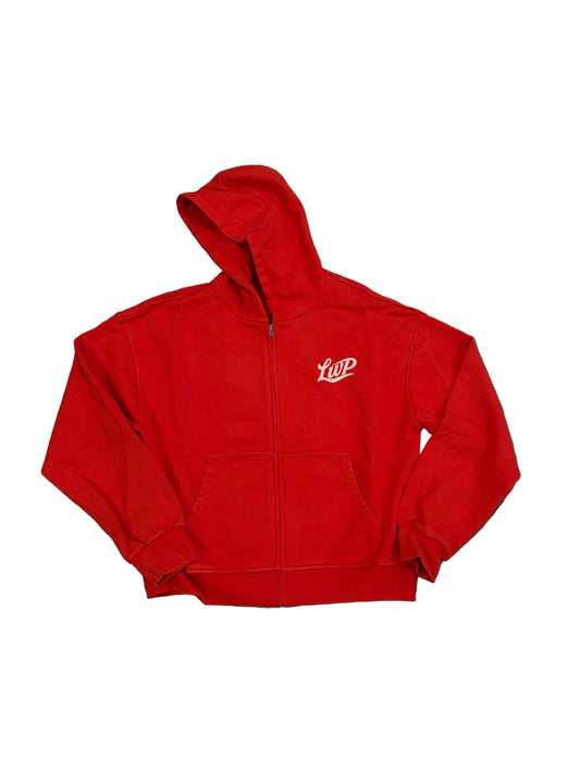 Red Cozy Zip Up