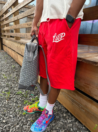 Red Long Jorts